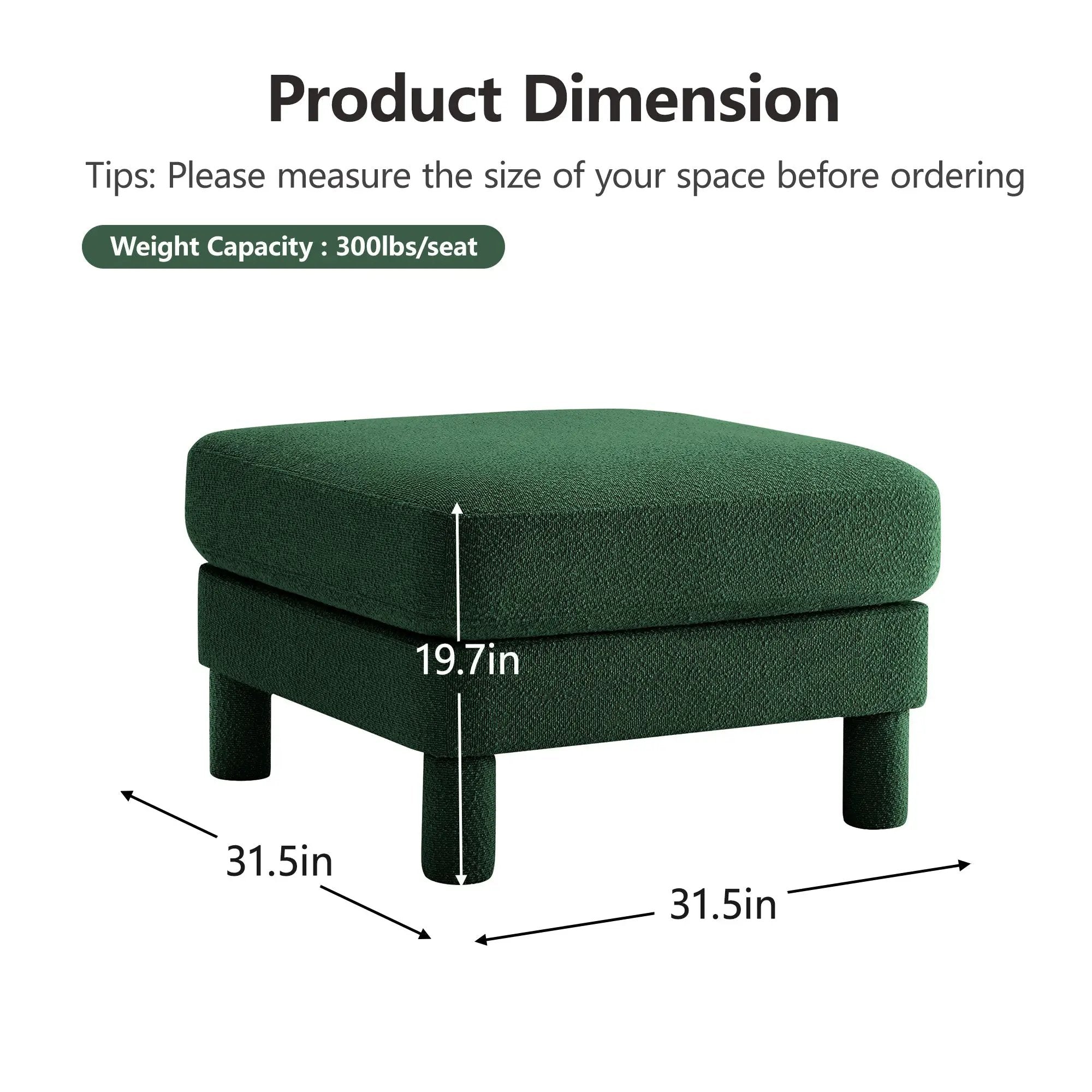 Ottoman Polyester-Green by HouseOfZazla