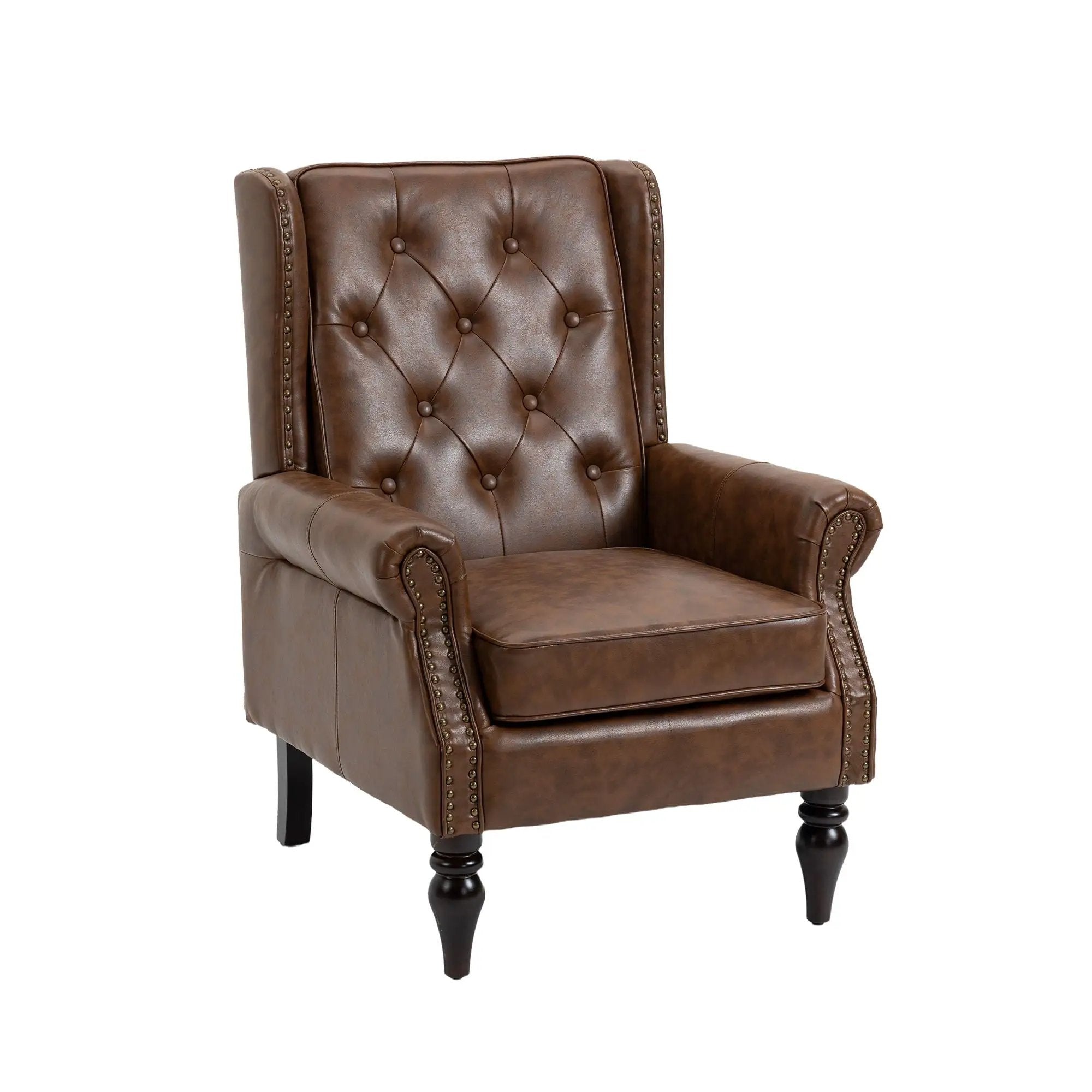 Modern Accent Armchair With Sturdy Wood Legs by Unique Piece Furniture