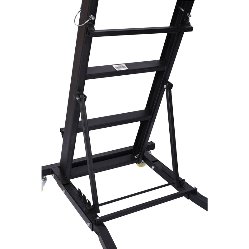 Heavy Duty Foldable Rolling Engine Top Creeper With Padded Deck And Locking Casters - Black by HouseOfZazla