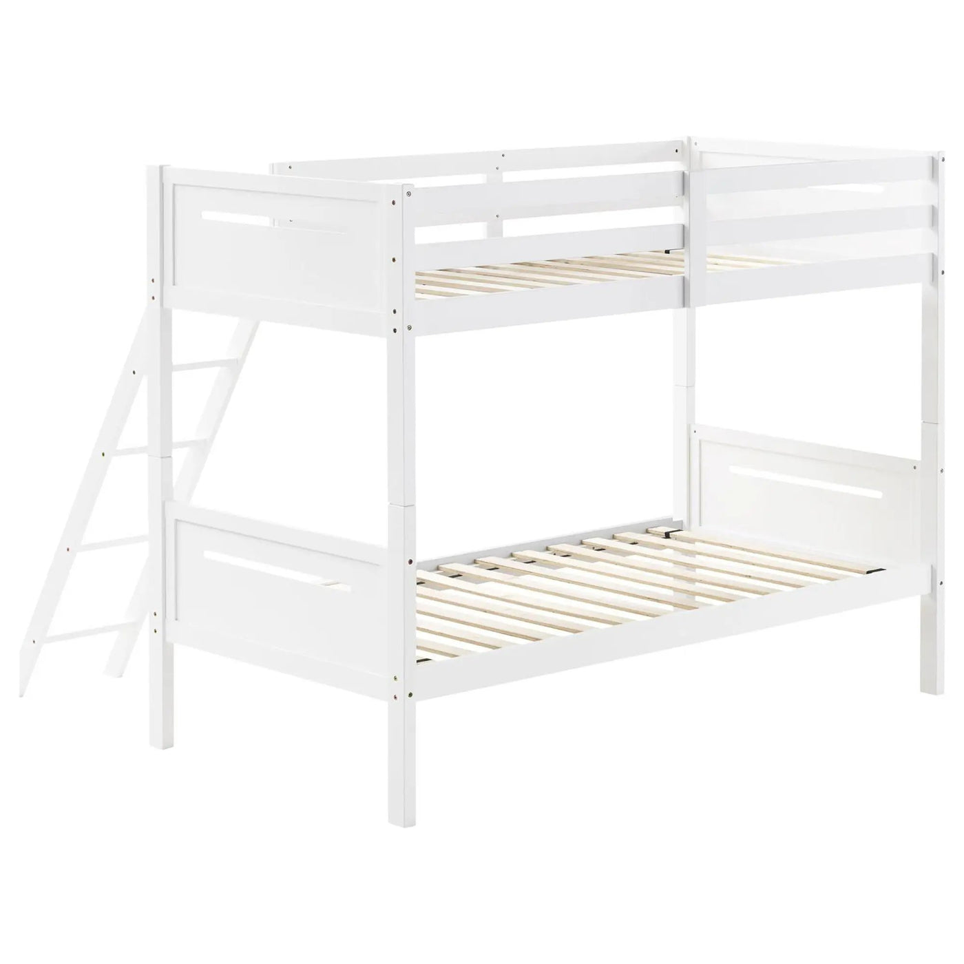 Bunk Bed With Built In Ladder, Safety Guardrails And Angled Access Step by HouseOfZazla