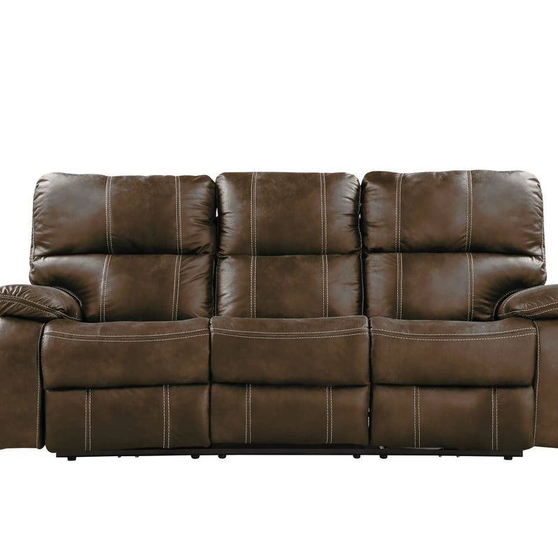 Reclining Sofa With USB Charging, Pocket Coil Seating, And Hidden Storage - Brown by HouseOfZazla
