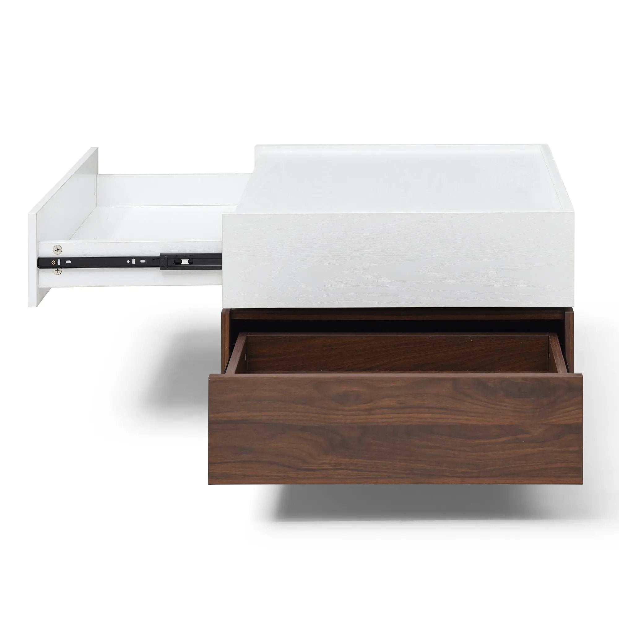 Rotating Coffee Table with 2 Drawers by HouseOfZazla