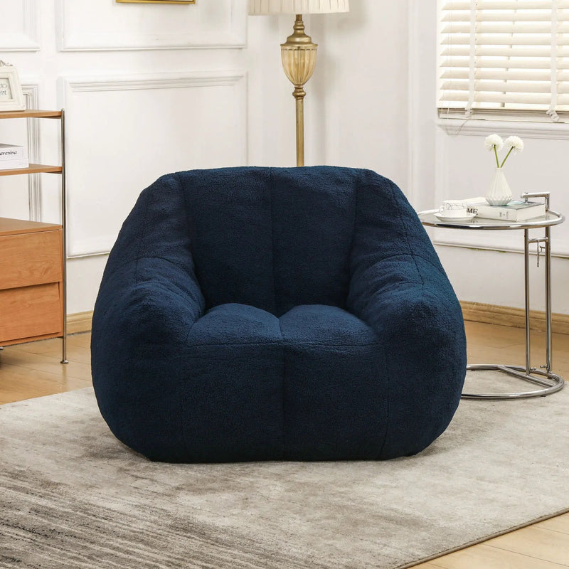Comfy Bean Bag Chair With Memory Foam Filler, Tufted Soft by Unique Piece Furniture