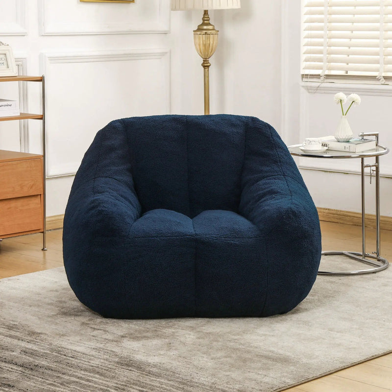 Comfy Bean Bag Chair With Memory Foam Filler, Tufted Soft by HouseOfZazla