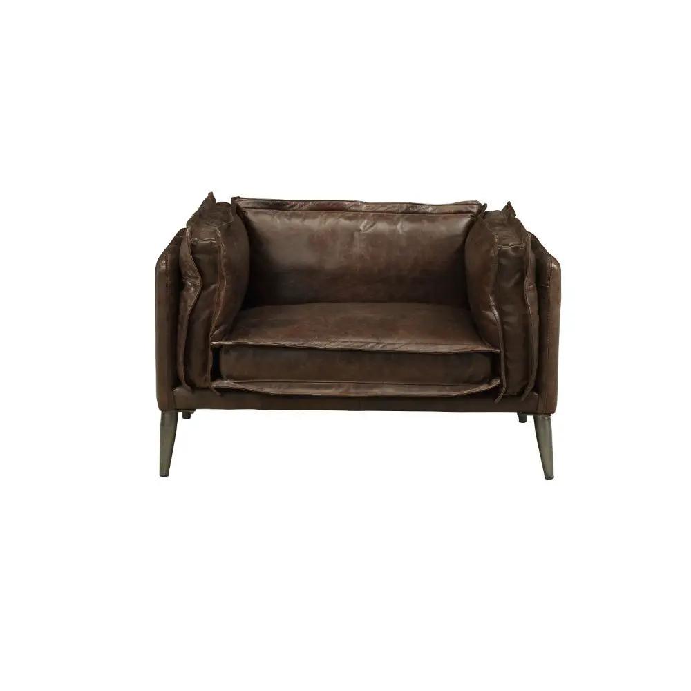 Porchester - Chair - Distress Chocolate Top Grain Leather by Unique Piece Furniture