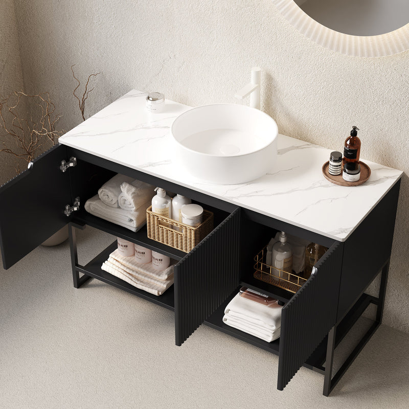 Tulio 48" Bathroom Vanity with Sink and Storage Cabinet by HouseOfZazla