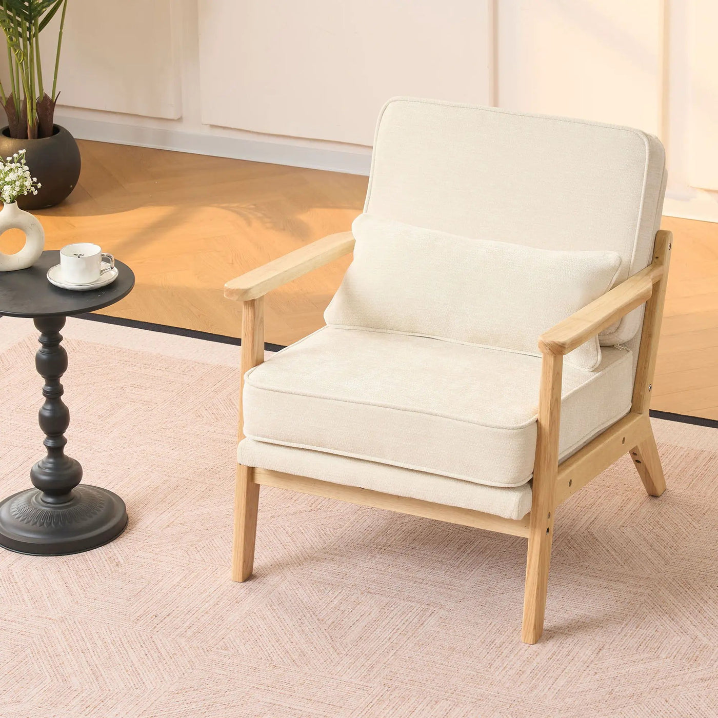 Living Room Chair With Lumbar Pillow by Unique Piece Furniture