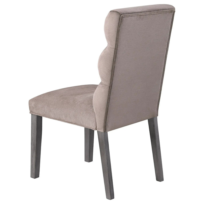 Carla Velvet Upholstered Dining Side Chair Ash (Set of 2) by Unique Piece Furniture