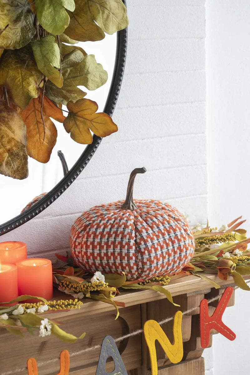 Pumpkin Ornament Decor For Holiday Harvest Festival Fall Festival & Thanksgiving (Set of 2) - Orange Multi by HouseOfZazla