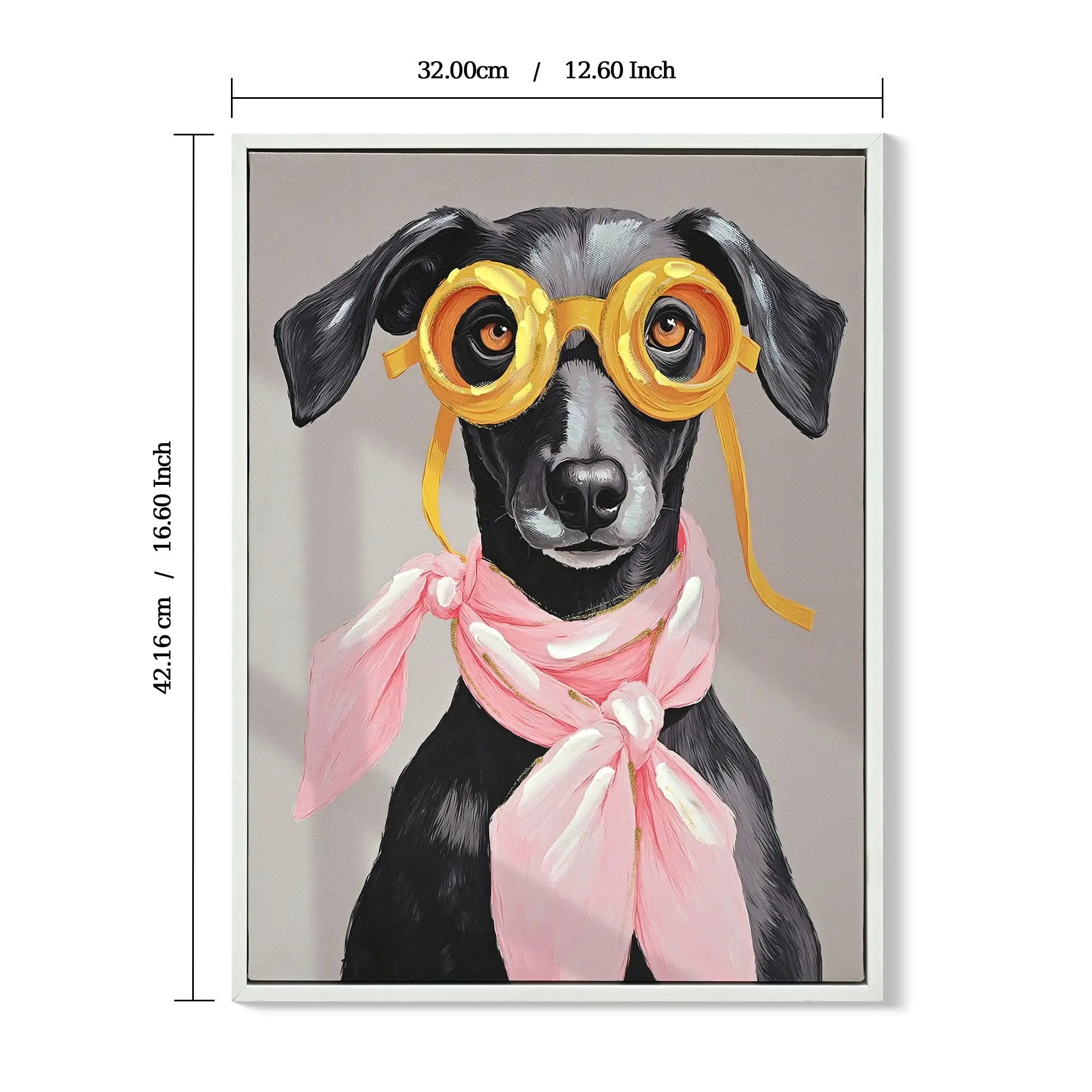 Vacation Day Puppy Wall Decor, Graphic Art Print On Wrapped Canvas - Pink / Black by Unique Piece Furniture