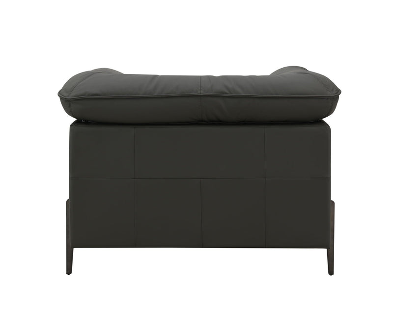 Tadi - Top Grain Leather Chair - Black by HouseOfZazla