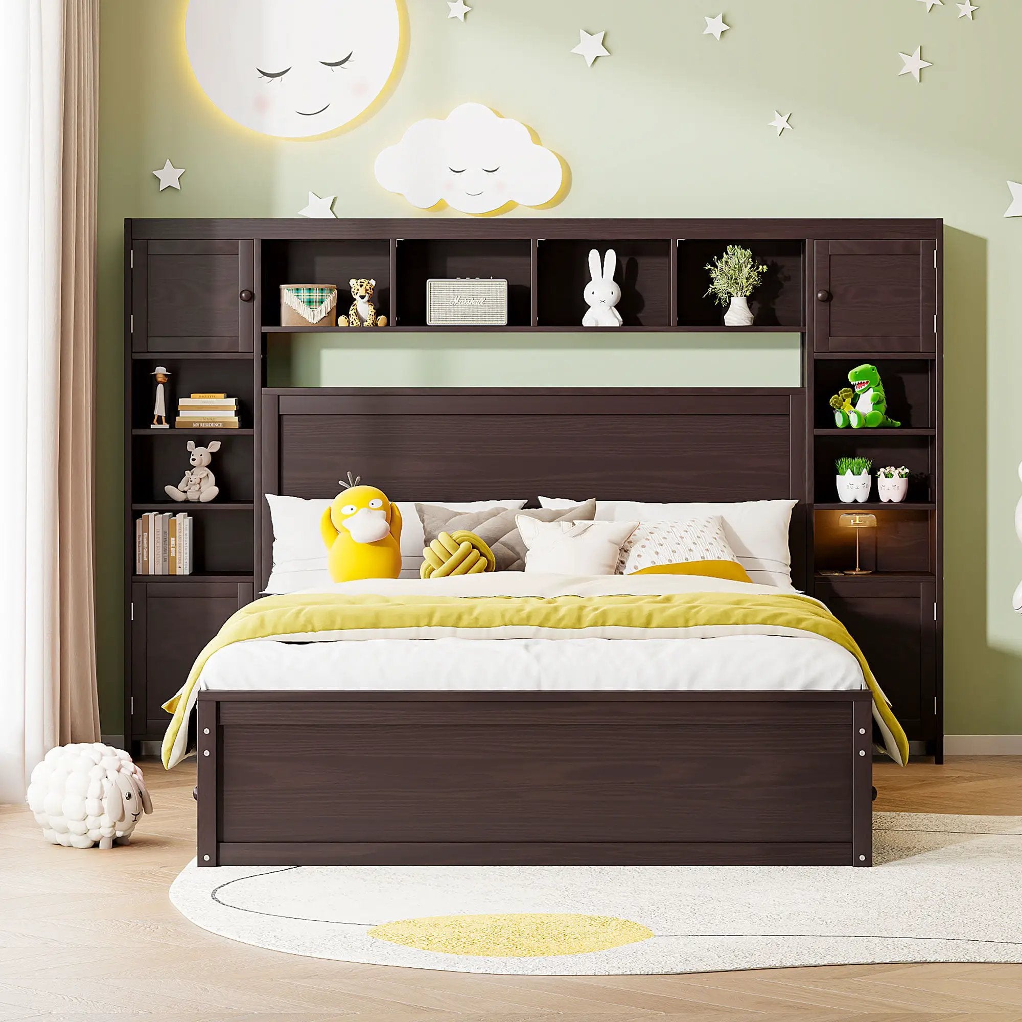 Bed With All In One Cabinet, Shelf And Sockets by HouseOfZazla