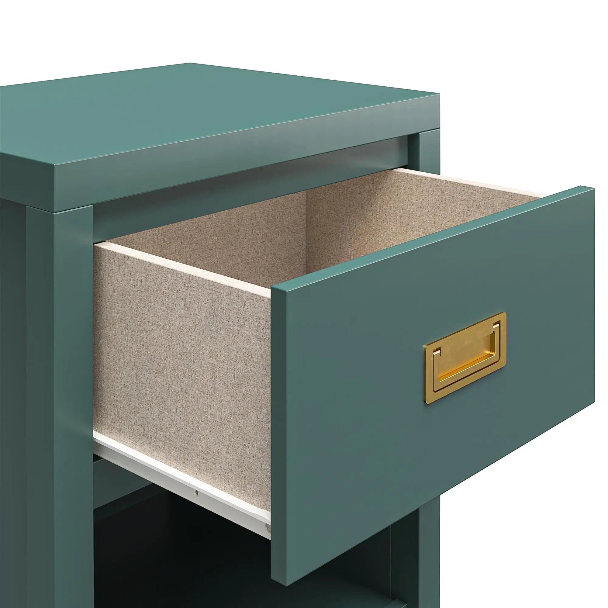 Haven - 1 Drawer Nightstand - Green by HouseOfZazla