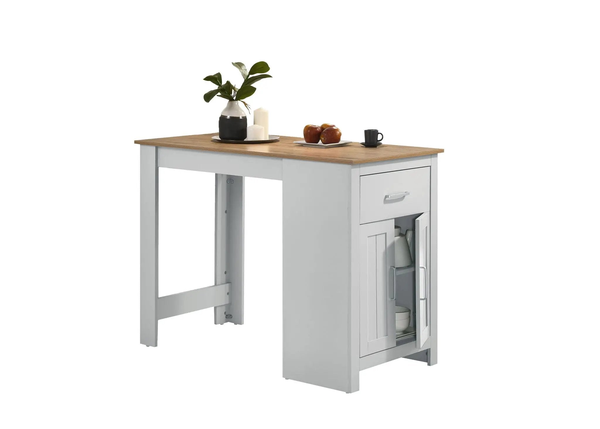 Alonzo - Small Space Counter Height Dining Table With Cabinet And Drawer Storage by Unique Piece Furniture