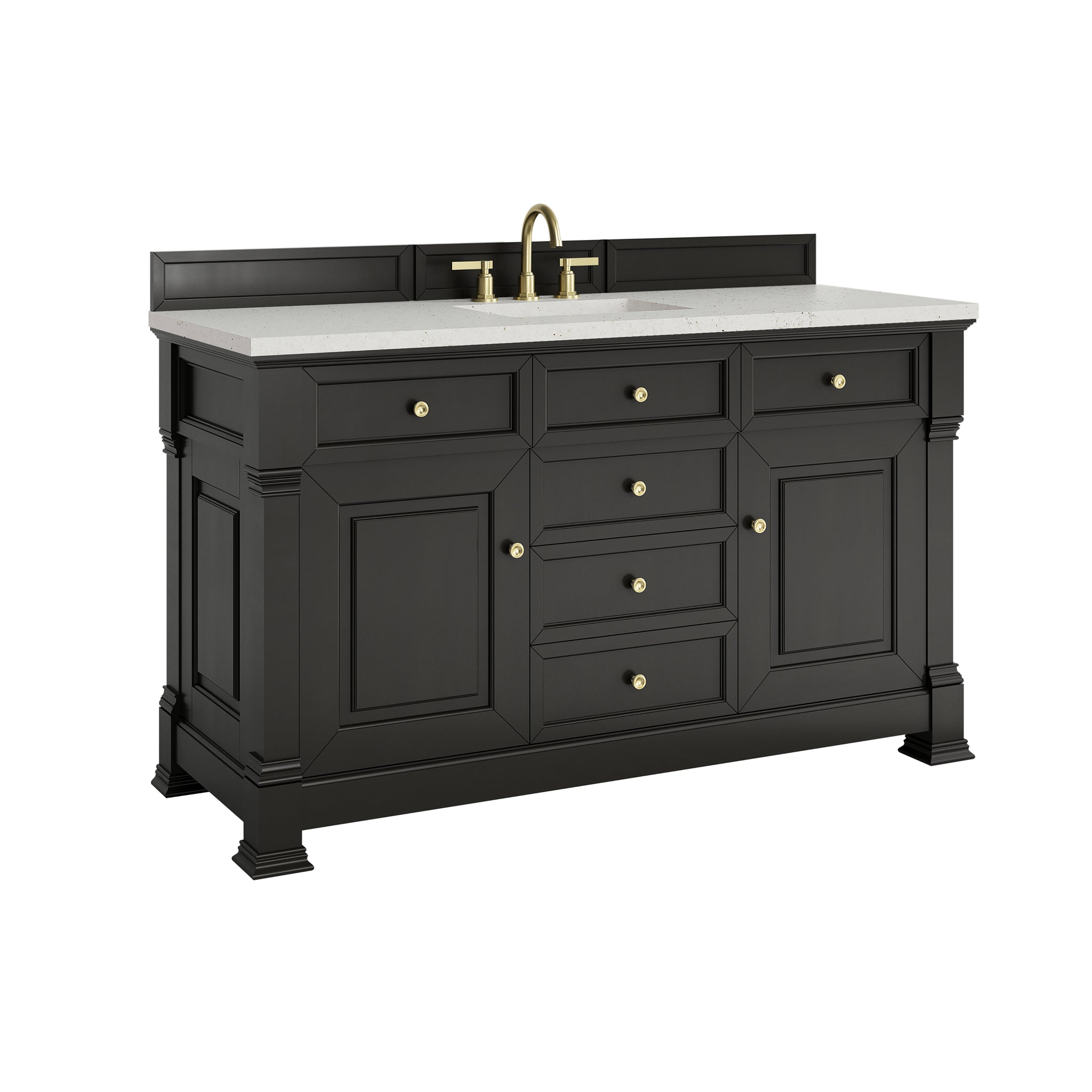 James Martin Brookfield 60" Single Bathroom Vanity, Black Onyx, view 24