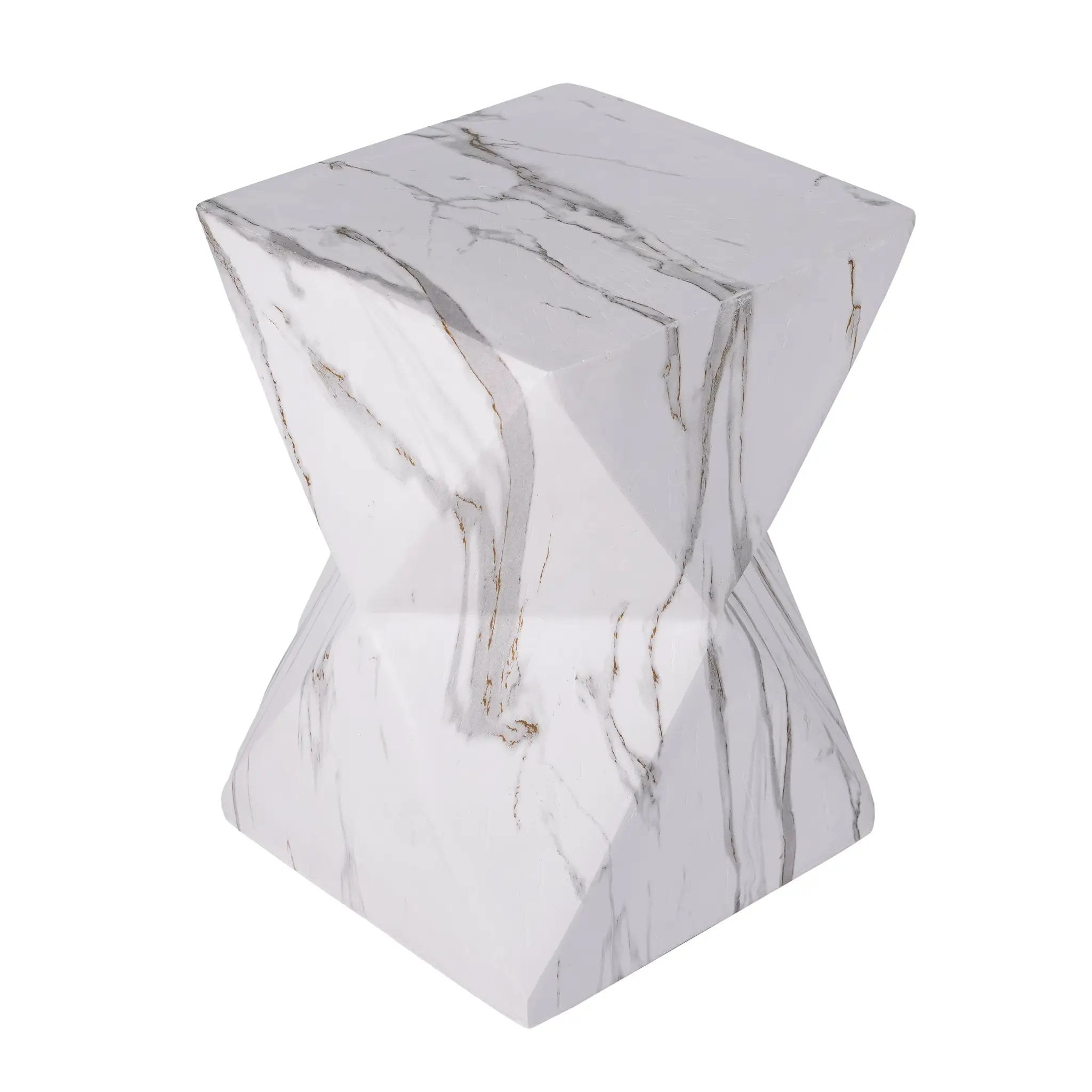 Modern Geometric MGO Side Table - Hourglass Accent Table by HouseOfZazla