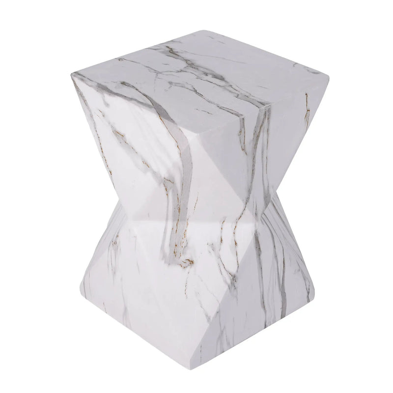 Modern Geometric MGO Side Table - Hourglass Accent Table by HouseOfZazla