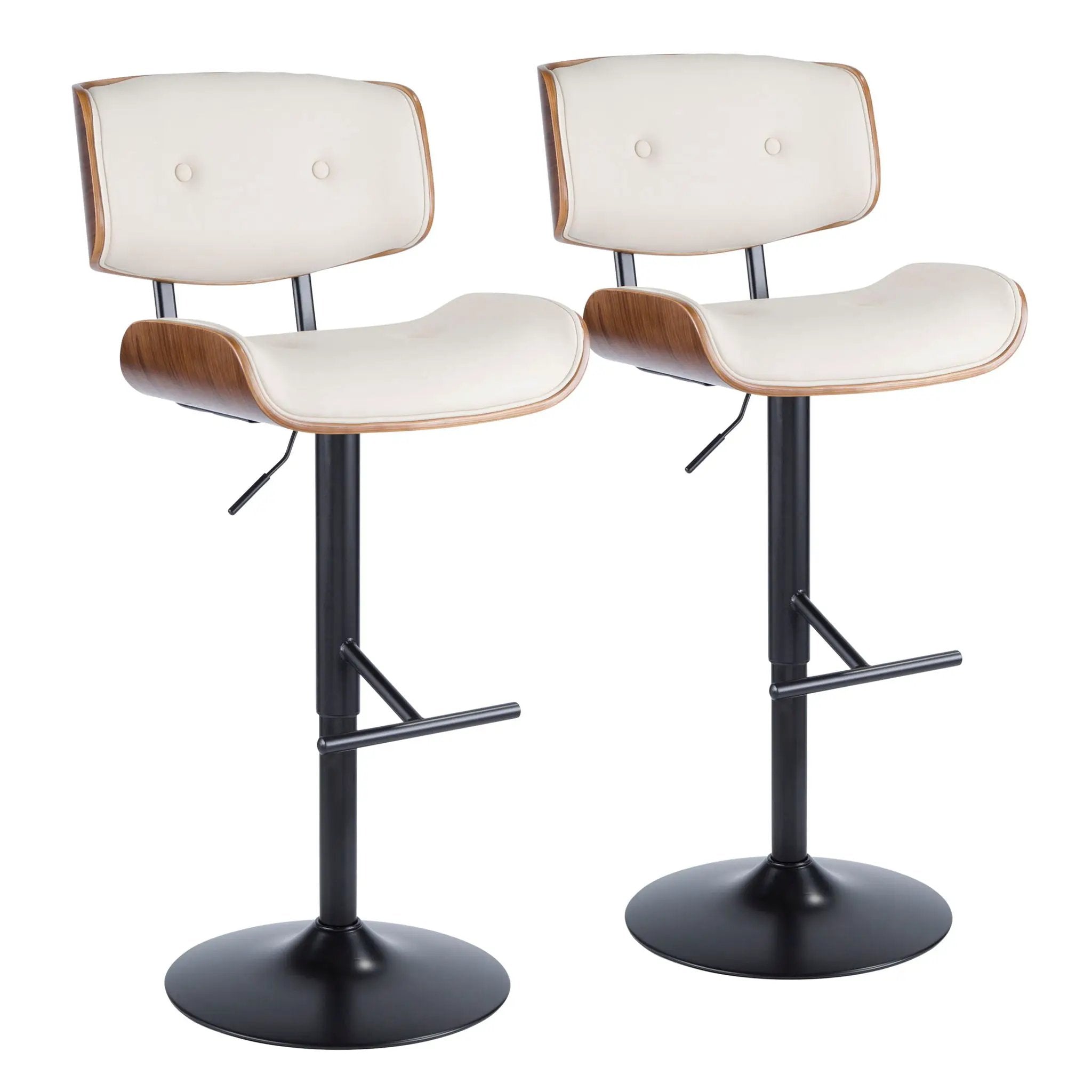 Lombardi - Mid Century Modern Adjustable Barstool by HouseOfZazla
