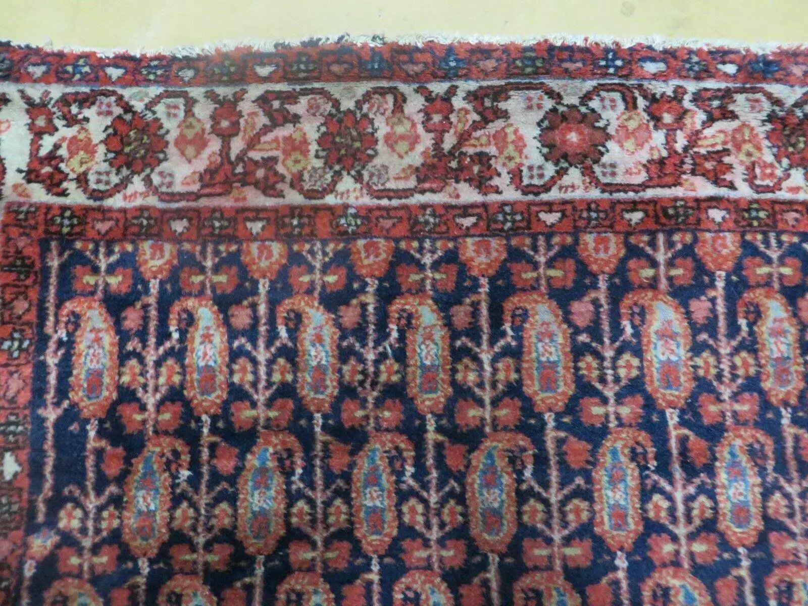 4' X 6' Antique Handmade Turkish Sivas Wool Rug Vegetable Organic Dye Nice Blue by Jewel Rugs