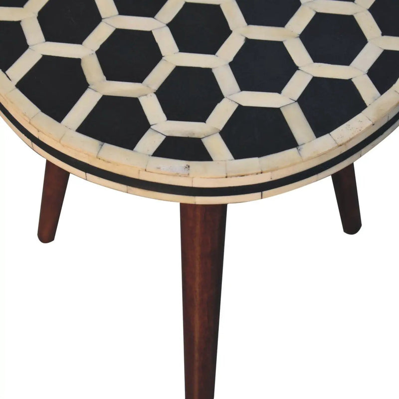 Inlay Bone Tripod Stool - Honey Caramel by HouseOfZazla