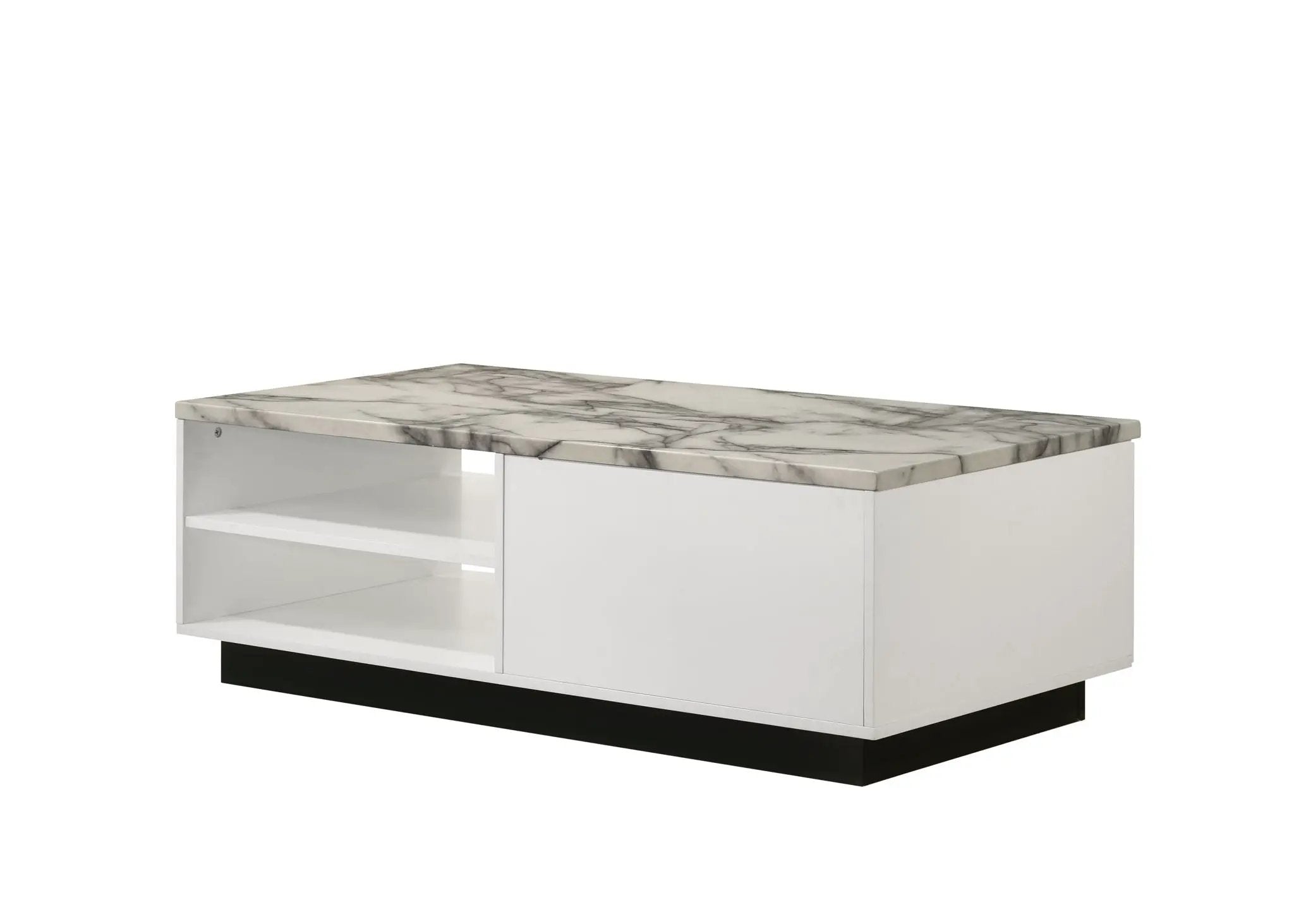 Matilda - Coffee Table With White Faux Marble Top - White by Unique Piece Furniture