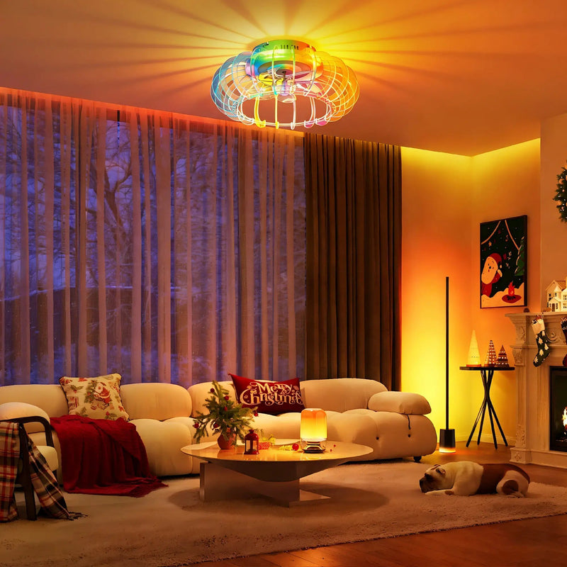 21'' Low Profile Bladeless Ceiling Fan with Lights by HouseOfZazla
