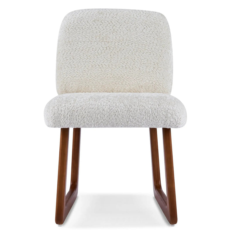 Dining Chair With Curved Legs (Set of 2) - Beige / Brown by HouseOfZazla