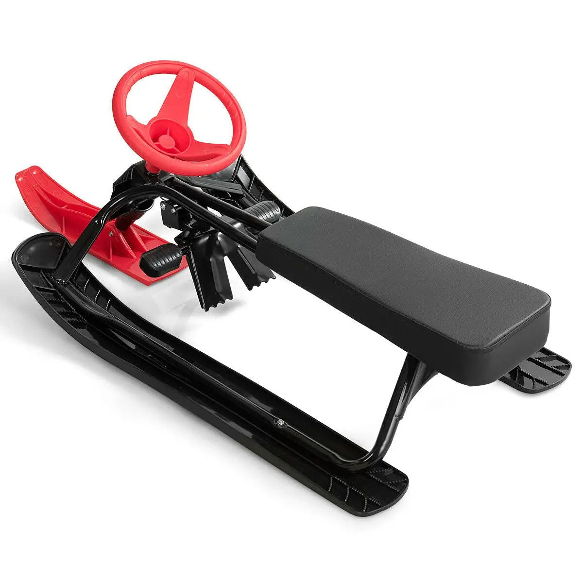 Kids Snow Sand Grass Sled w/ Steering Wheel and Brakes, photo 7 of 16