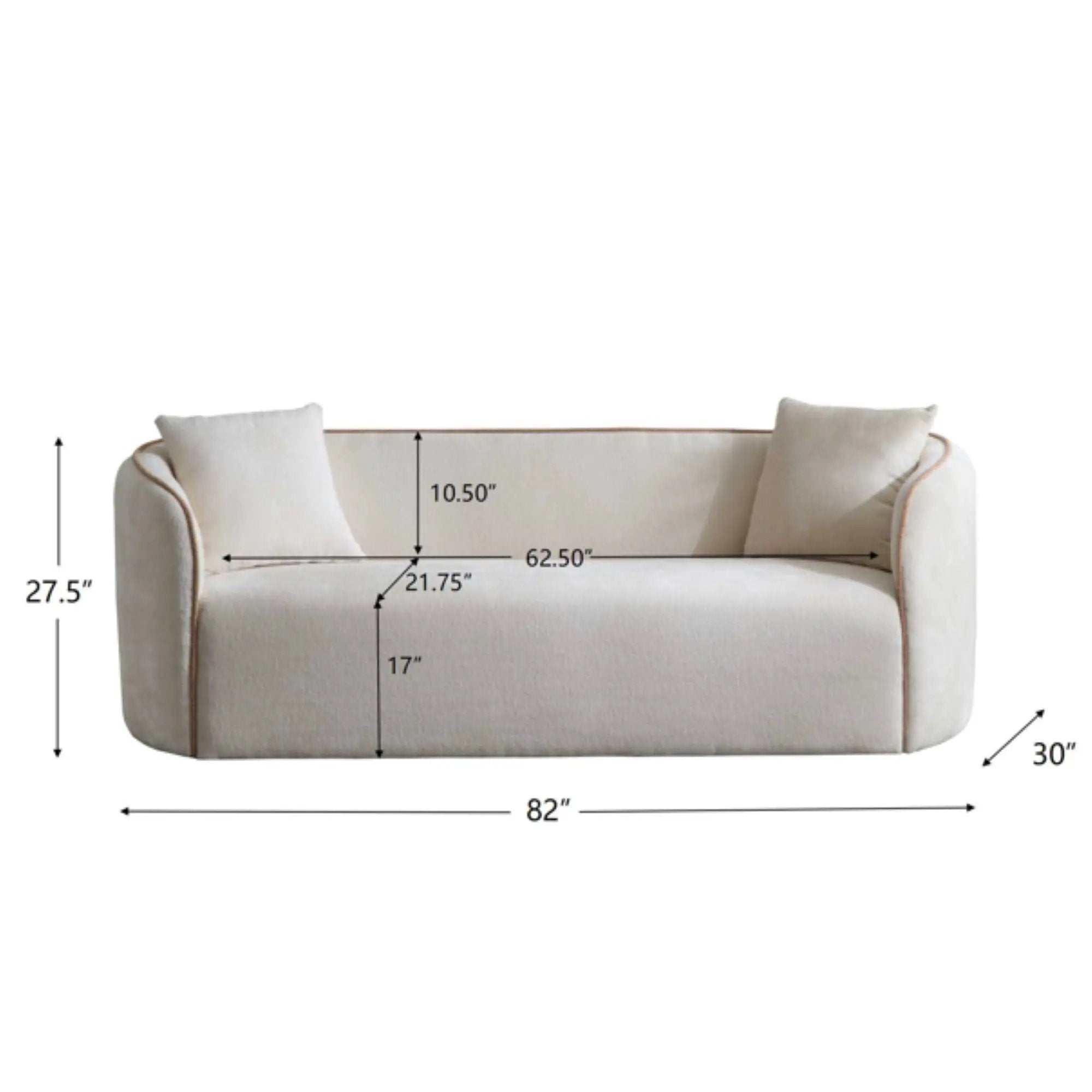Coral - Curved Sofa, 3 Seater by HouseOfZazla