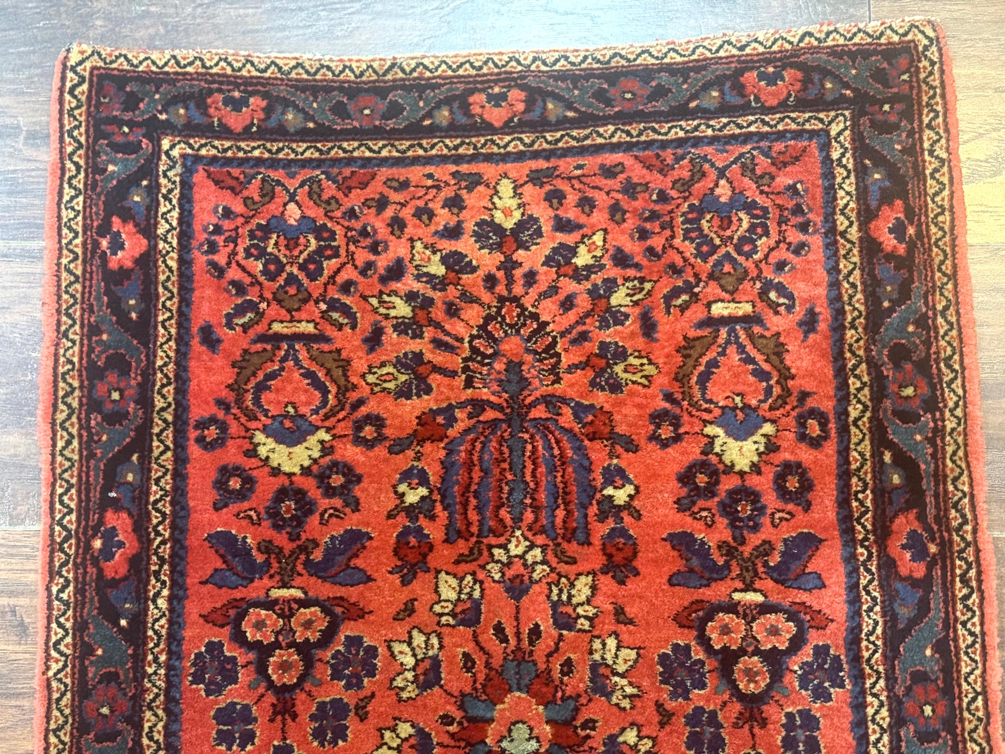 Antique Persian Sarouk Rug 2x4, Red, Fine 260 KPSI by Jewel Rugs