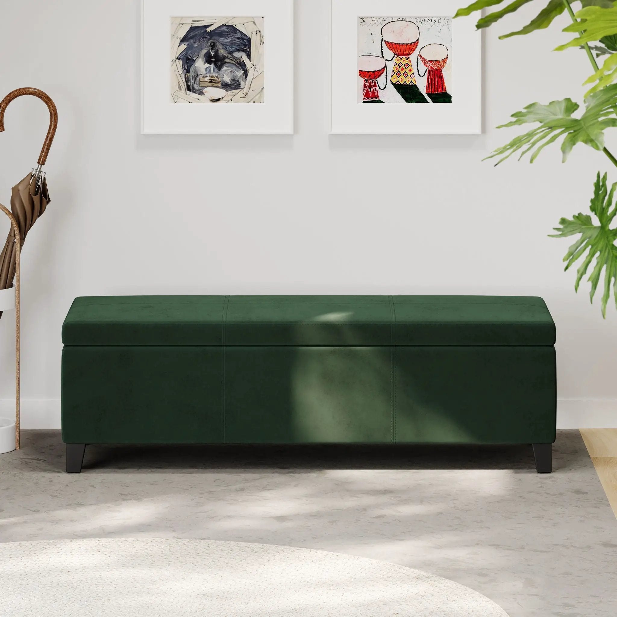 Upholstered Storage Ottoman Bench by HouseOfZazla