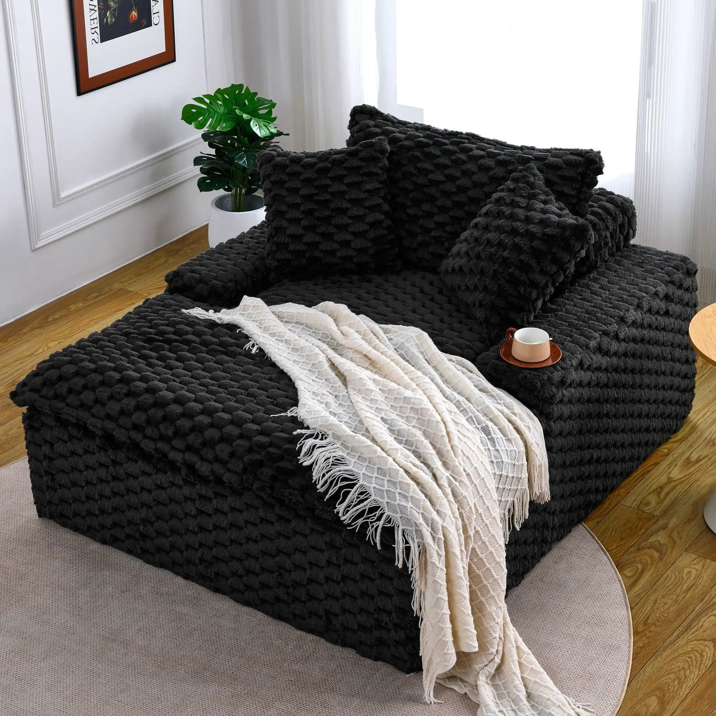 Harbor - Luxury Sofa Turtle Fleece Fabric by HouseOfZazla