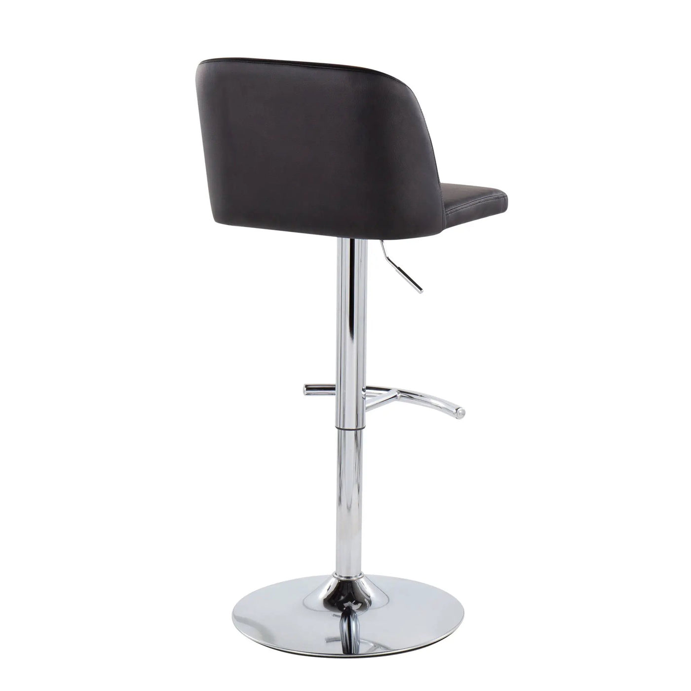 Toriano - Contemporary Adjustable Barstool With Swivel & Rounded T Footrest (Set of 2) by HouseOfZazla