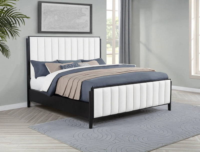 Brookmead 60-inch Upholstered California King Bed Black by Unique Piece Furniture
