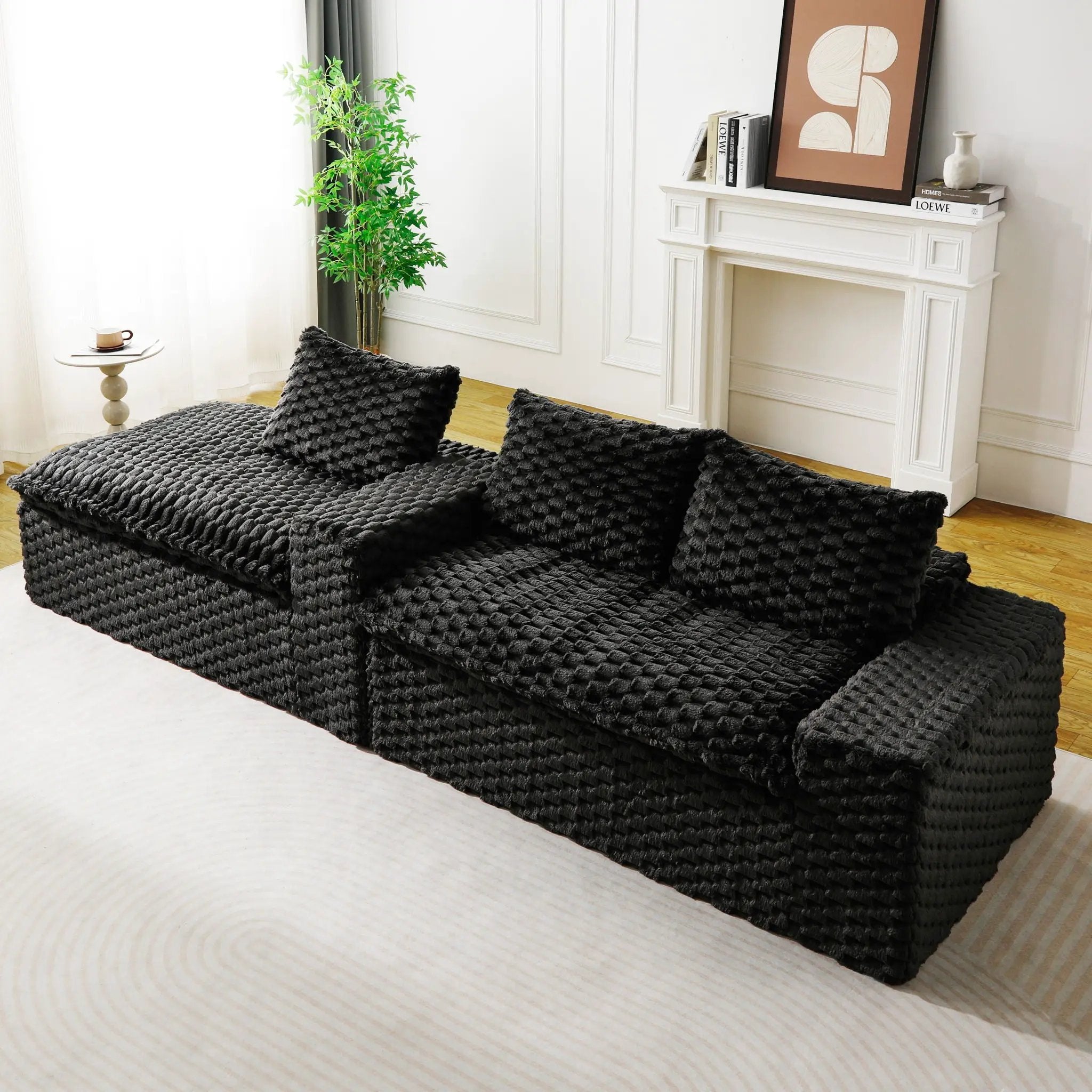 Modular Sofa, Convertible Twin Seat With Chaise Lounge by HouseOfZazla