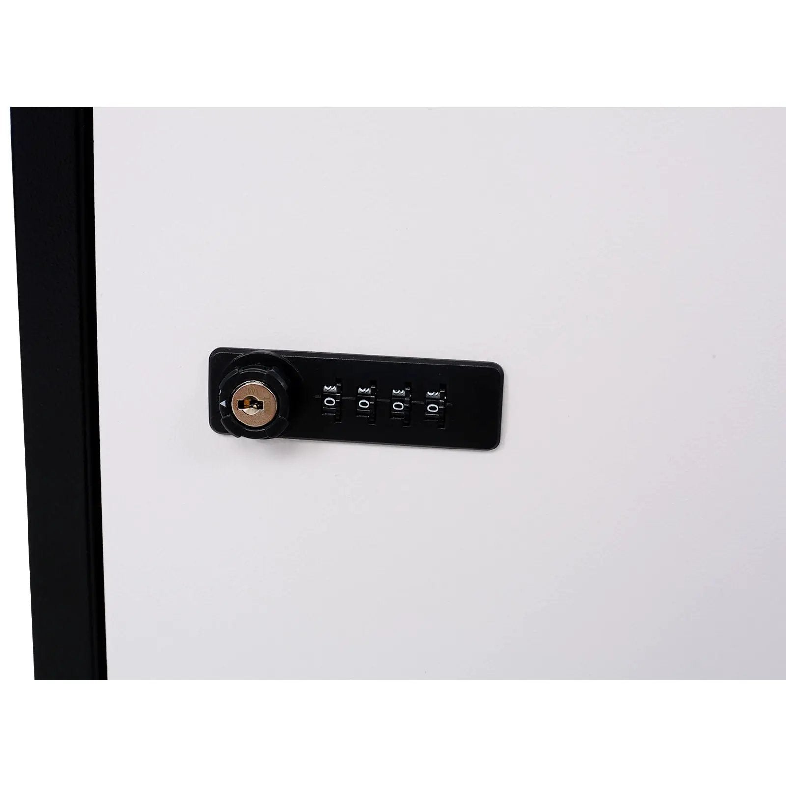 Package Delivery Box, Galvanized Steel Parcel Mailbox With Code Lock & Mounting Hardware, For Outdoor Porch, Curbside - White / Black by Unique Piece Furniture