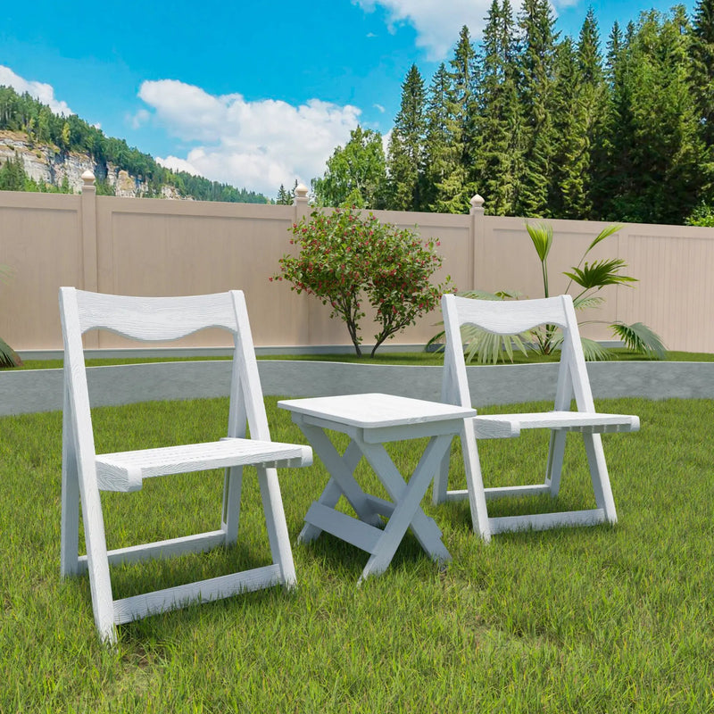 HIPS Foldable Small Table and Chair Set with 2 Chairs and Rectangular Table by HouseOfZazla