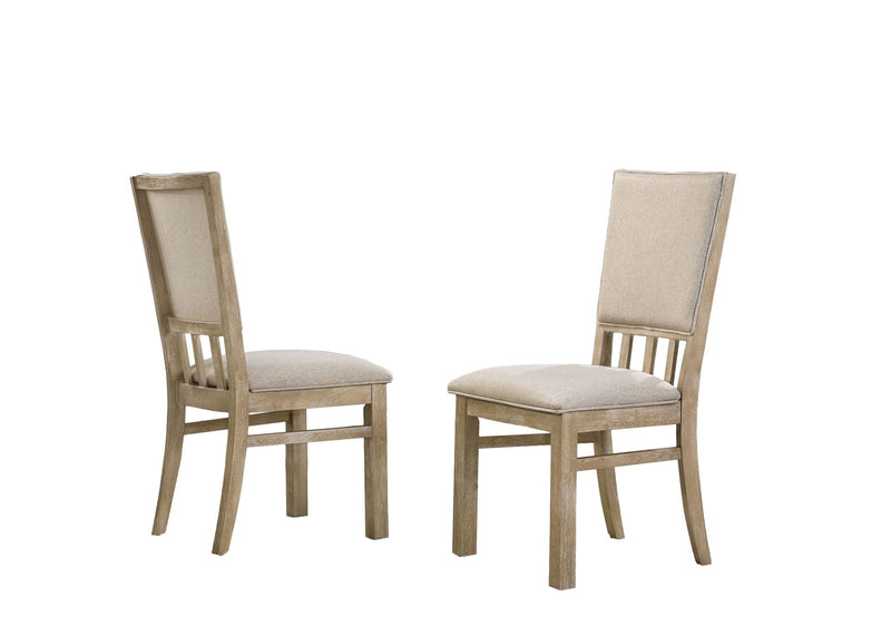 Brutus - Wide Dining Chair (Set of 2) - Reclaimed Wheat by HouseOfZazla