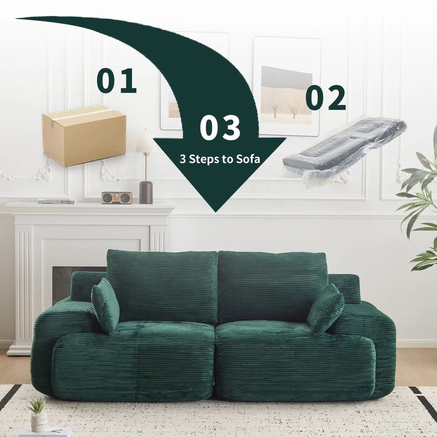 2 Seater Large Sectional Couches For Living Room by Unique Piece Furniture