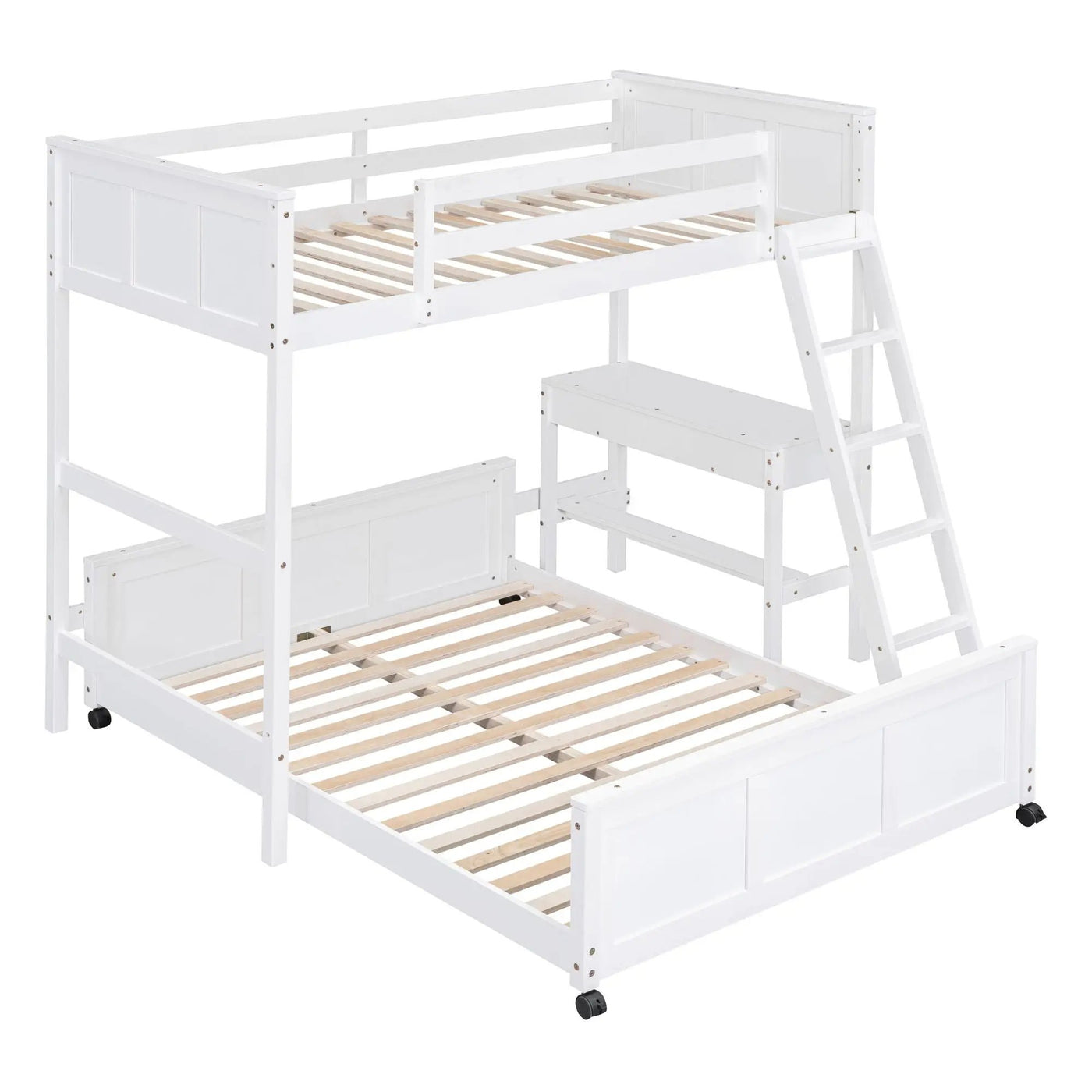 Full Over Full Bunk Bed With Desk by Unique Piece Furniture