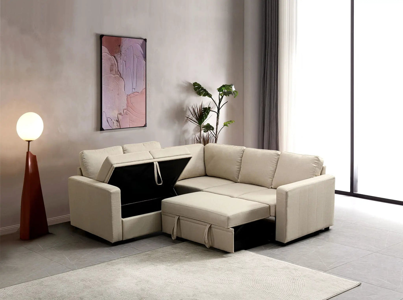 Comfort Design Sectional Sofa Bed by Unique Piece Furniture
