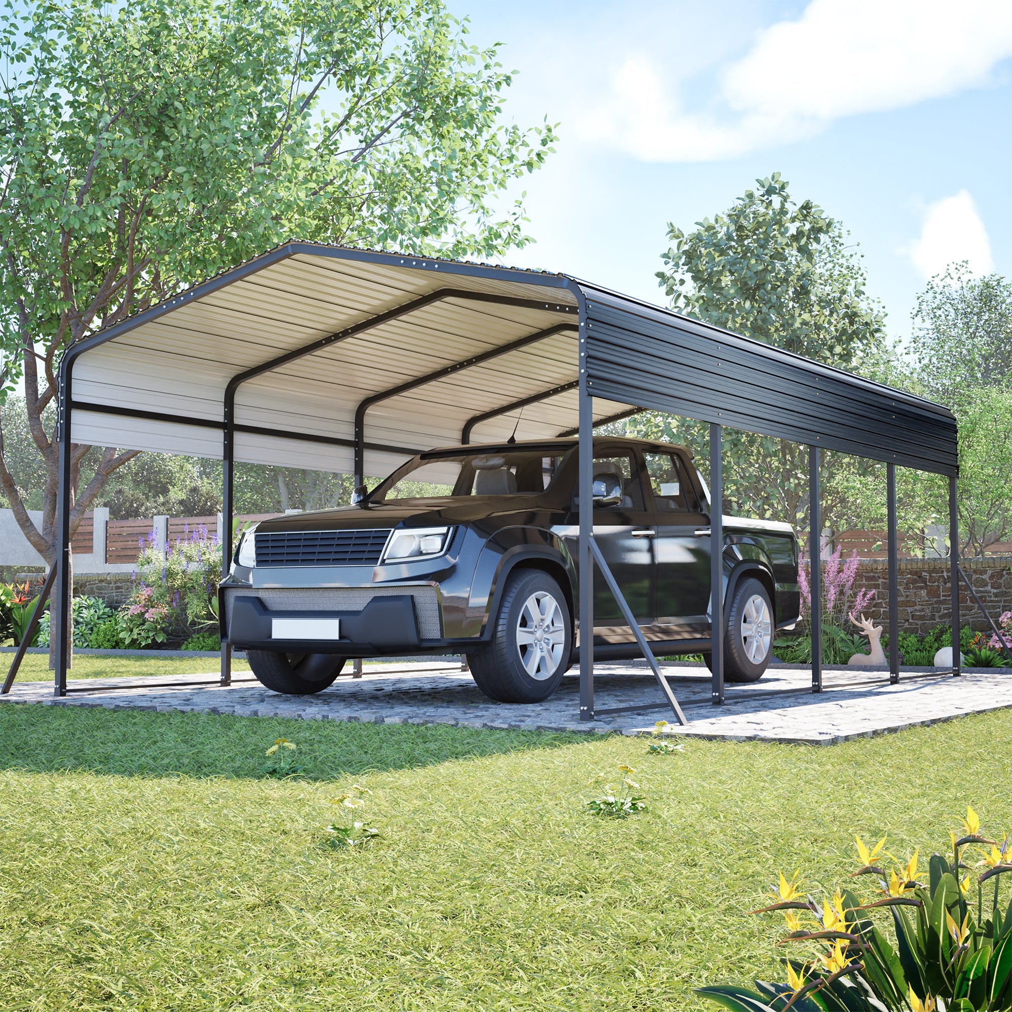 13x20 FT Metal Carport with Upgraded Frame by HouseOfZazla