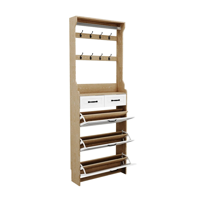 Premium Shoe Cabinet with Drop-Down Doors by HouseOfZazla