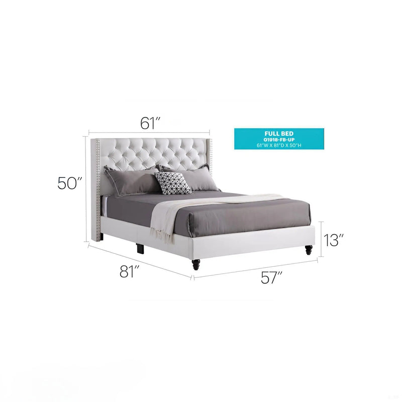 Upholstered Nailhead Trim Chic Bed by HouseOfZazla
