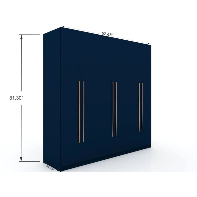 Gramercy - Free Standing Wardrobe Closet With Drawers And Shelves by HouseOfZazla