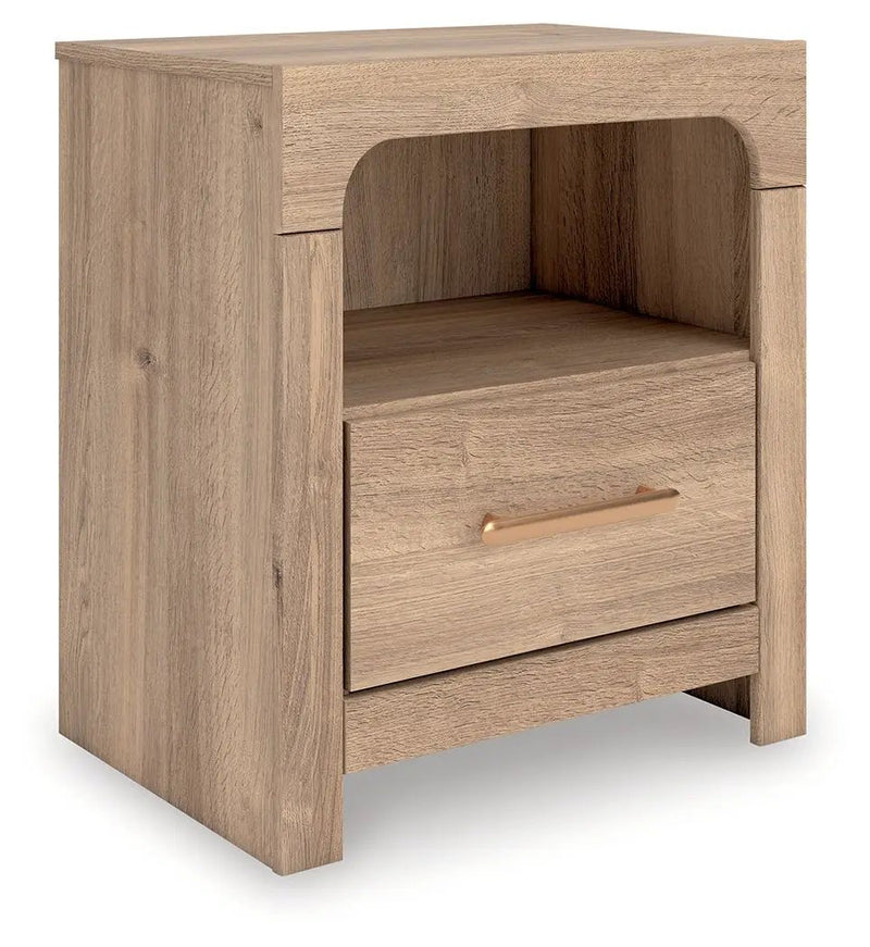 Kinlanni - One Drawer Night Stand - Tan by Unique Piece Furniture