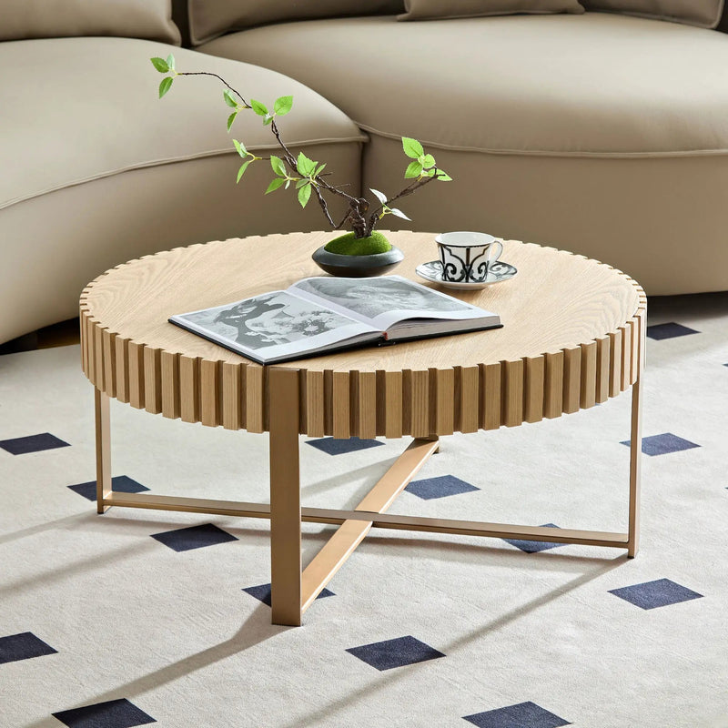 Modern Handcraft Drum Coffee Table by HouseOfZazla