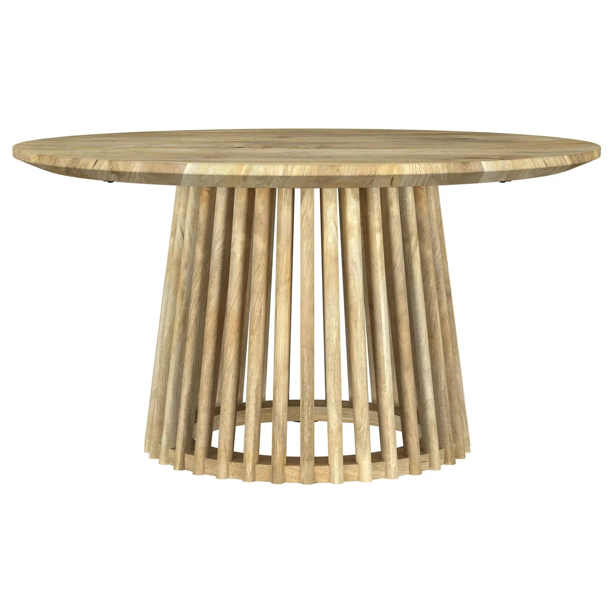 Touhy 2-piece Round Coffee and End Table Set Natural Mango by Unique Piece Furniture