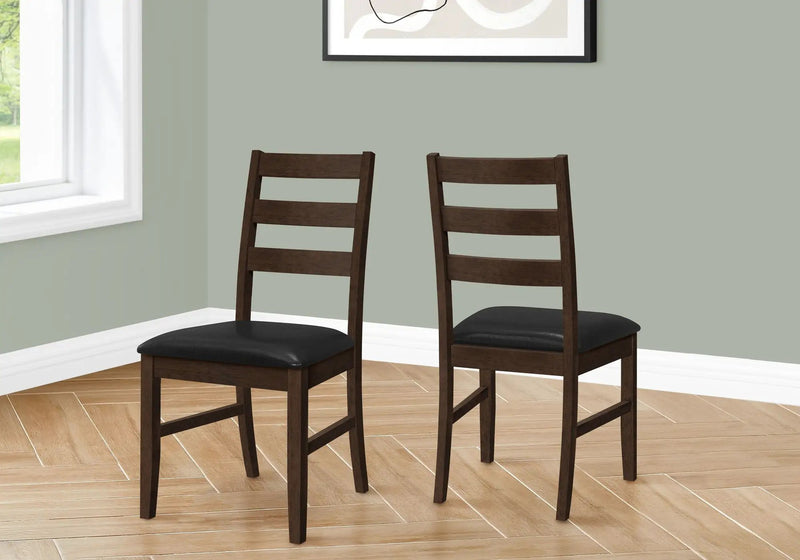 Dining Chair Set of 2 - Transitional Upholstered Black by HouseOfZazla