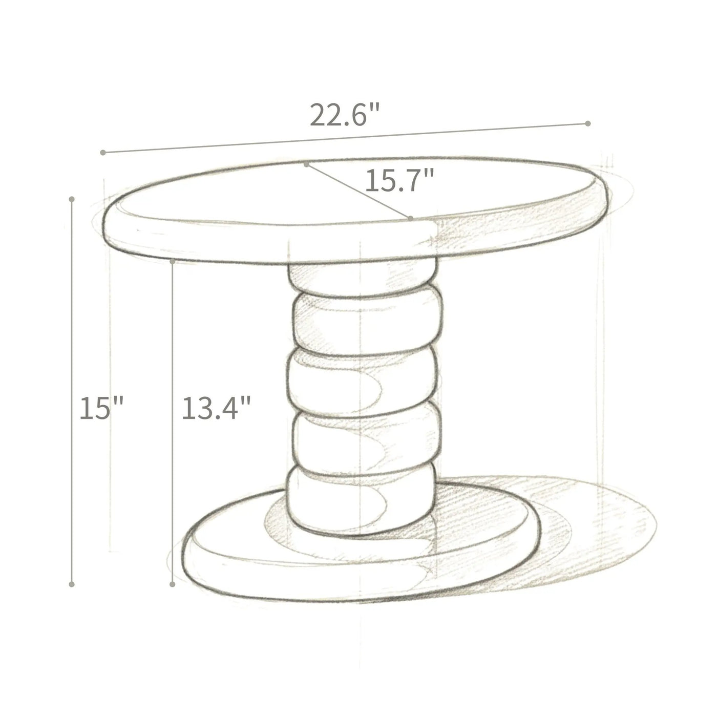 Stacked Cobblestone End Table by HouseOfZazla